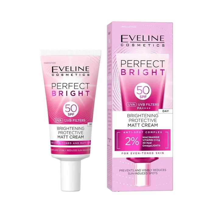 Eveline Cosmetics Perfect Bright Crème de Jour Éclaircissante SPF 50 Eveline Cosmetics Perfect Bright Crème de Jour Éclaircissante SPF 50